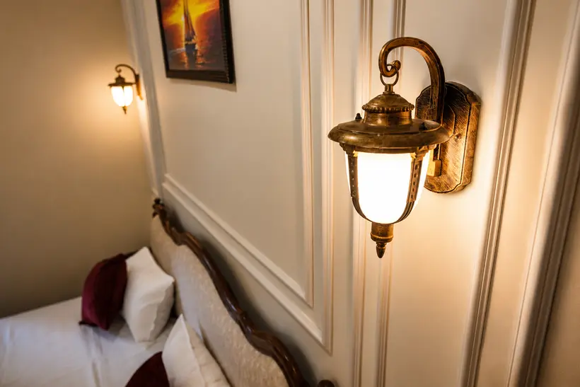 Brass sconce detail